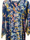 Tie Dye Long Sleeve Short Dress