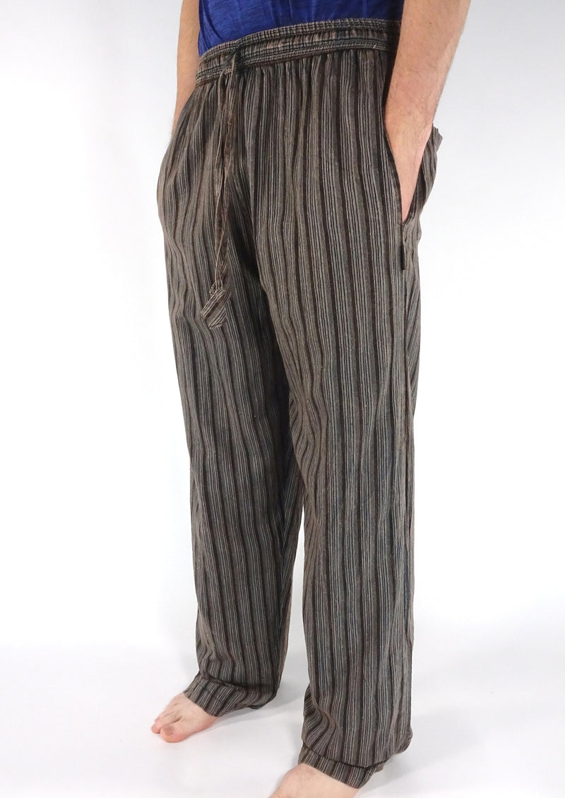 Stonewashed Stripe Trousers