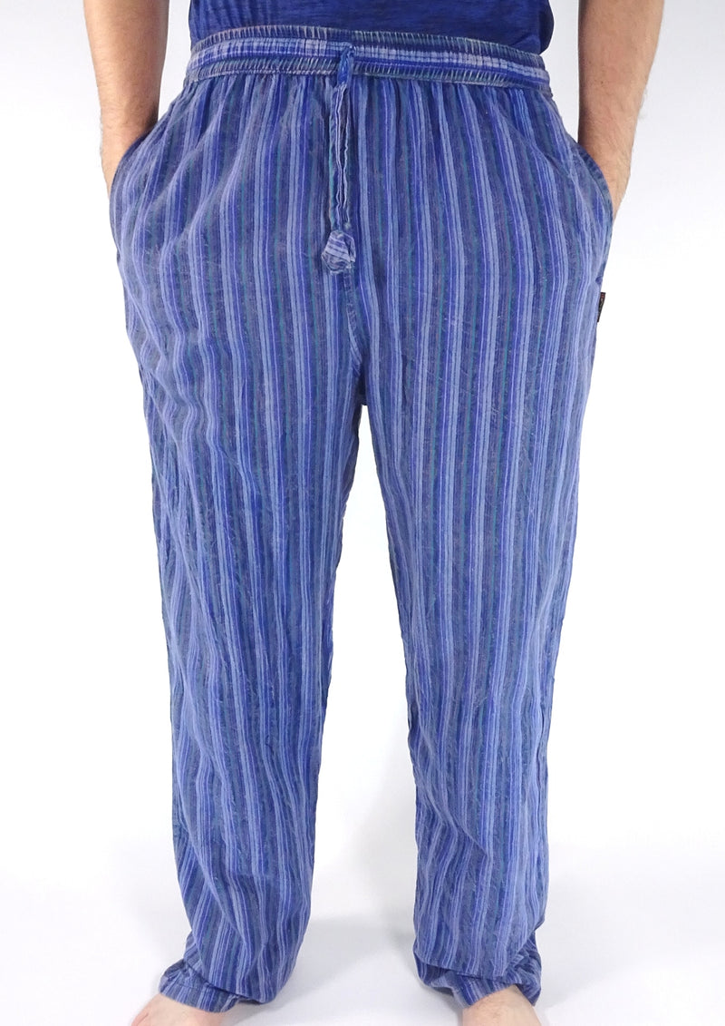 Stonewashed Stripe Trousers
