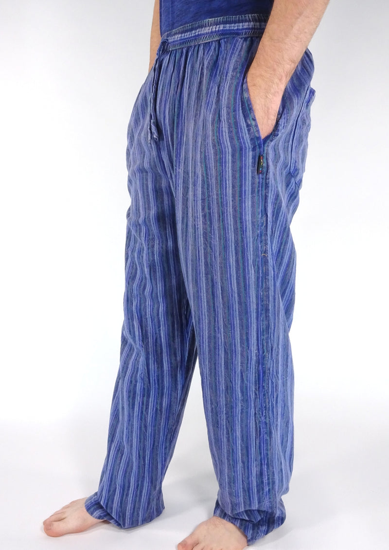 Stonewashed Stripe Trousers