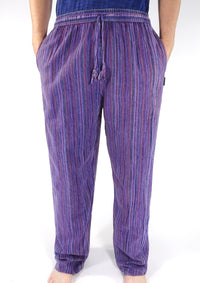 Stonewashed Stripe Trousers