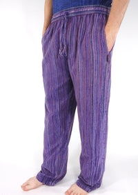 Stonewashed Stripe Trousers