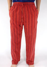 Stonewashed Stripe Trousers