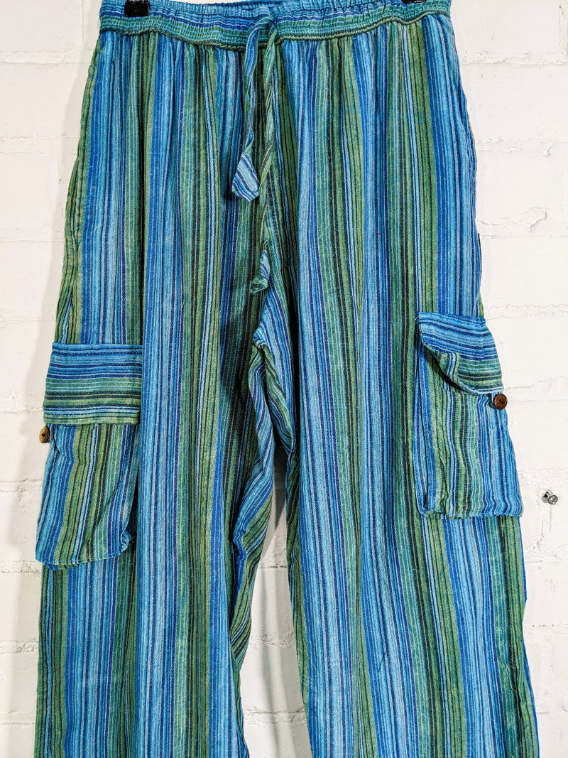 Stonewashed Stripe Trousers
