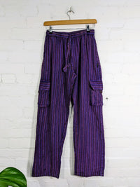 Stonewashed Stripe Trousers