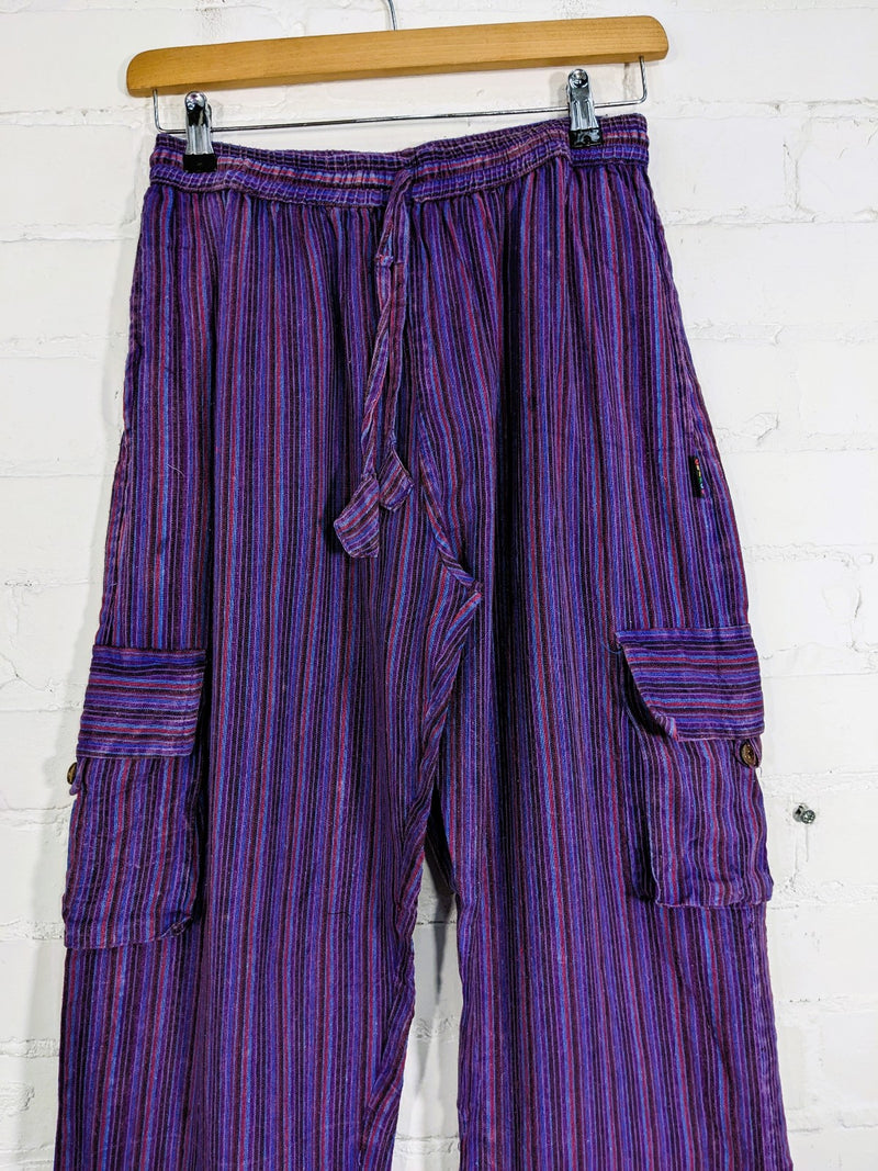 Stonewashed Stripe Trousers