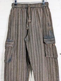 Stonewashed Stripe Trousers