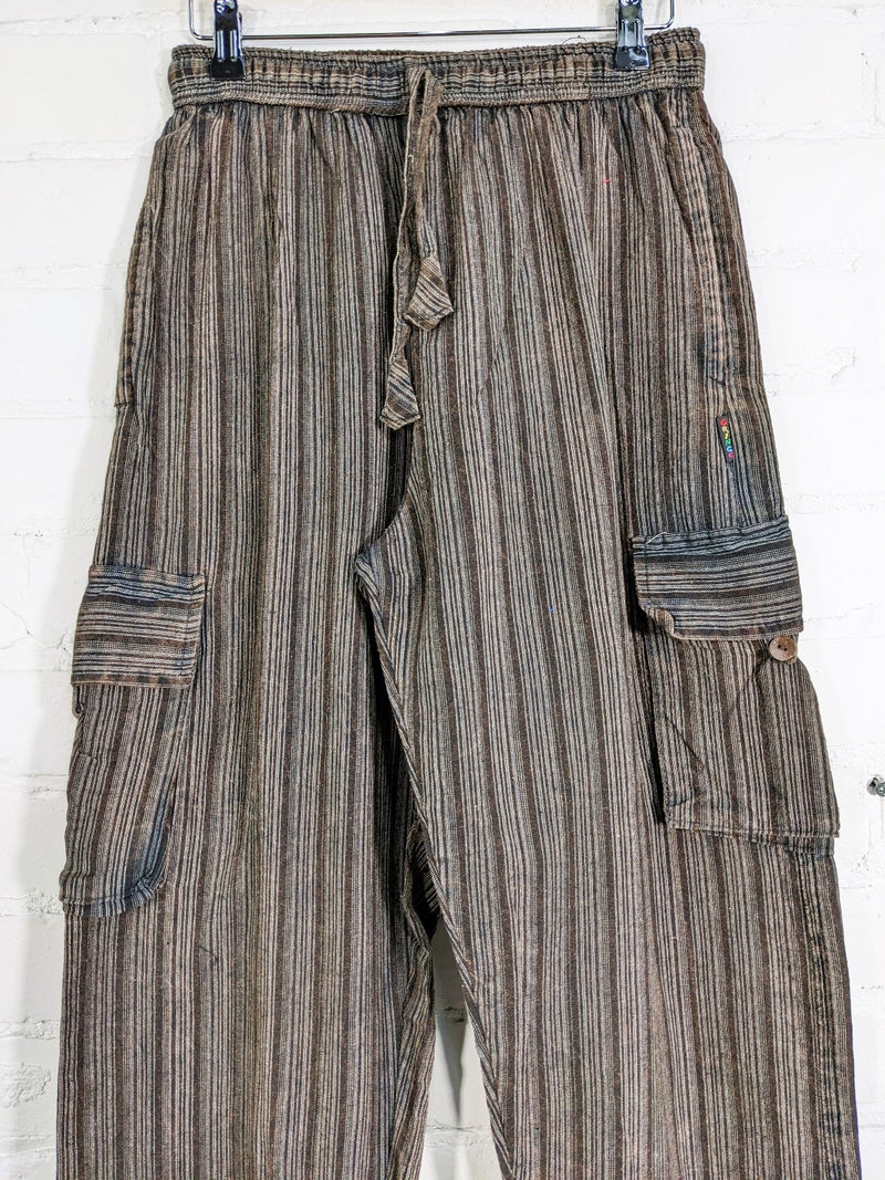Stonewashed Stripe Trousers