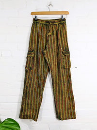 Stonewashed Stripe Trousers