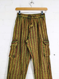 Stonewashed Stripe Trousers