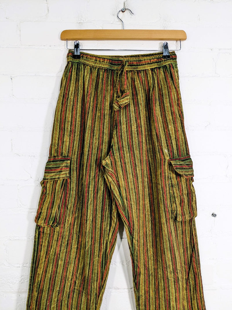 Stonewashed Stripe Trousers