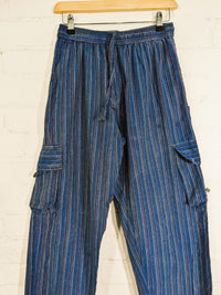 Stonewashed Stripe Trousers