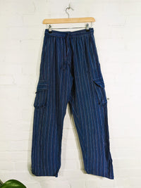 Stonewashed Stripe Trousers
