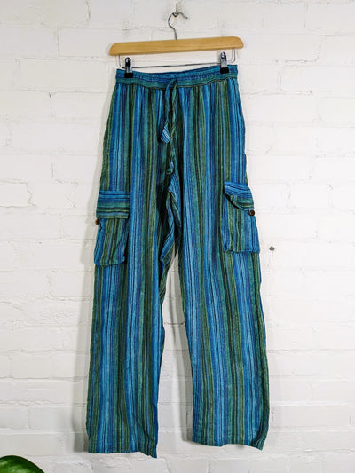 Stonewashed Stripe Trousers