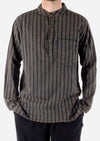 Stonewashed Stripe Three Button Shirt