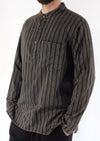 Stonewashed Stripe Three Button Shirt