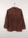 Stonewashed Stripe Three Button Shirt
