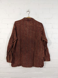 Stonewashed Stripe Three Button Shirt