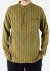 Stonewashed Stripe Three Button Shirt