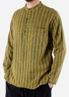 Stonewashed Stripe Three Button Shirt