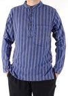 Stonewashed Stripe Three Button Shirt