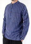 Stonewashed Stripe Three Button Shirt