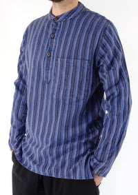 Stonewashed Stripe Three Button Shirt