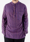 Stonewashed Stripe Three Button Shirt