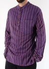 Stonewashed Stripe Three Button Shirt