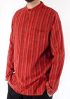 Stonewashed Stripe Three Button Shirt
