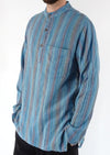 Stonewashed Stripe Three Button Shirt