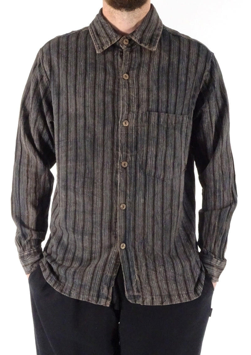 Stonewashed Stripe Full Button Shirt