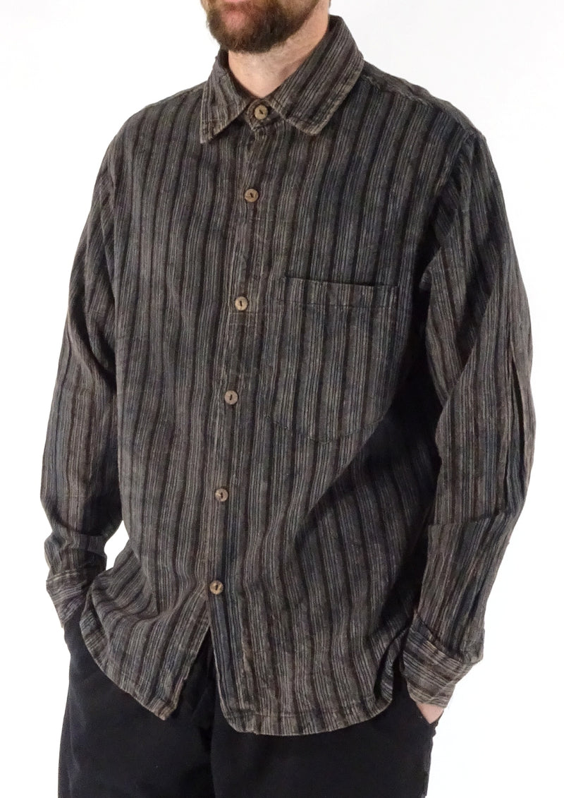Stonewashed Stripe Full Button Shirt