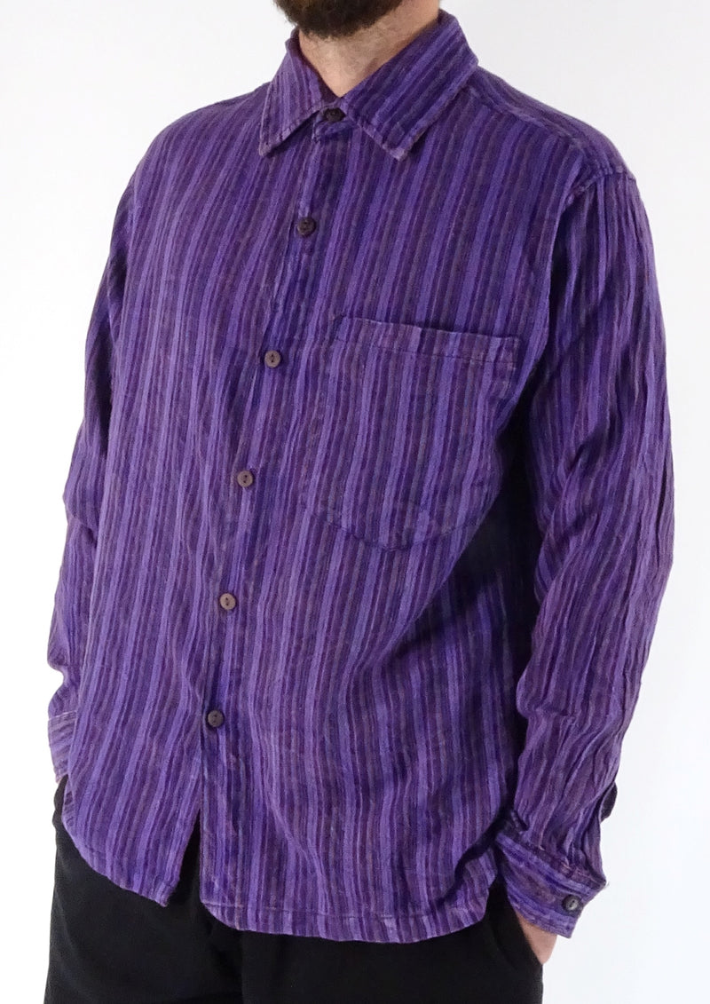 Stonewashed Stripe Full Button Shirt