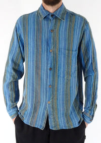 Stonewashed Stripe Full Button Shirt