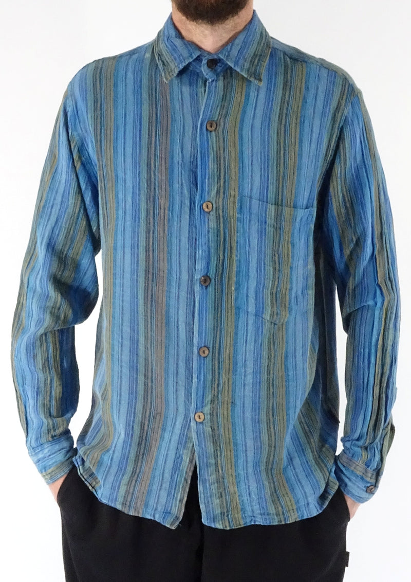 Stonewashed Stripe Full Button Shirt