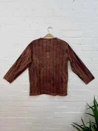 Collarless Three Button Shirt