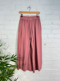 Cropped Wide Leg Trousers