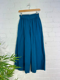Cropped Wide Leg Trousers