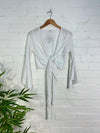 Long Sleeve Tie Top