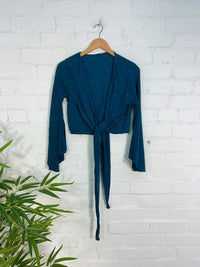 Long Sleeve Tie Top