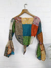Multi Wrap Front Long Sleeve Top