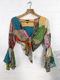 Multi Wrap Front Long Sleeve Top