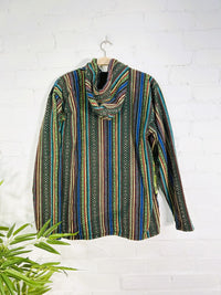 Tie dye Pixie Hood Patch Zip Top