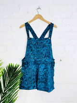 Mushroom Print Short Dungarees