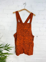 Mushroom Print Short Dungarees
