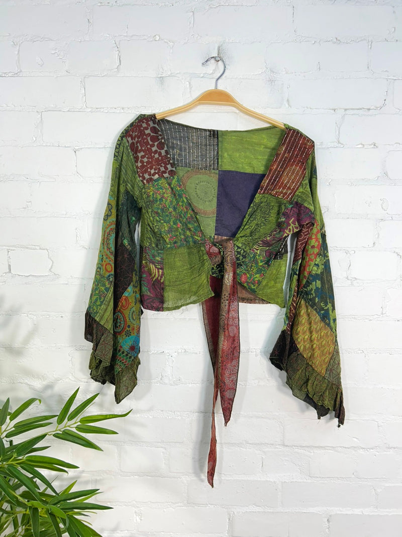 Long Sleeve Tie Top
