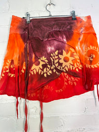 Tie Dye Short Wrap Skirt