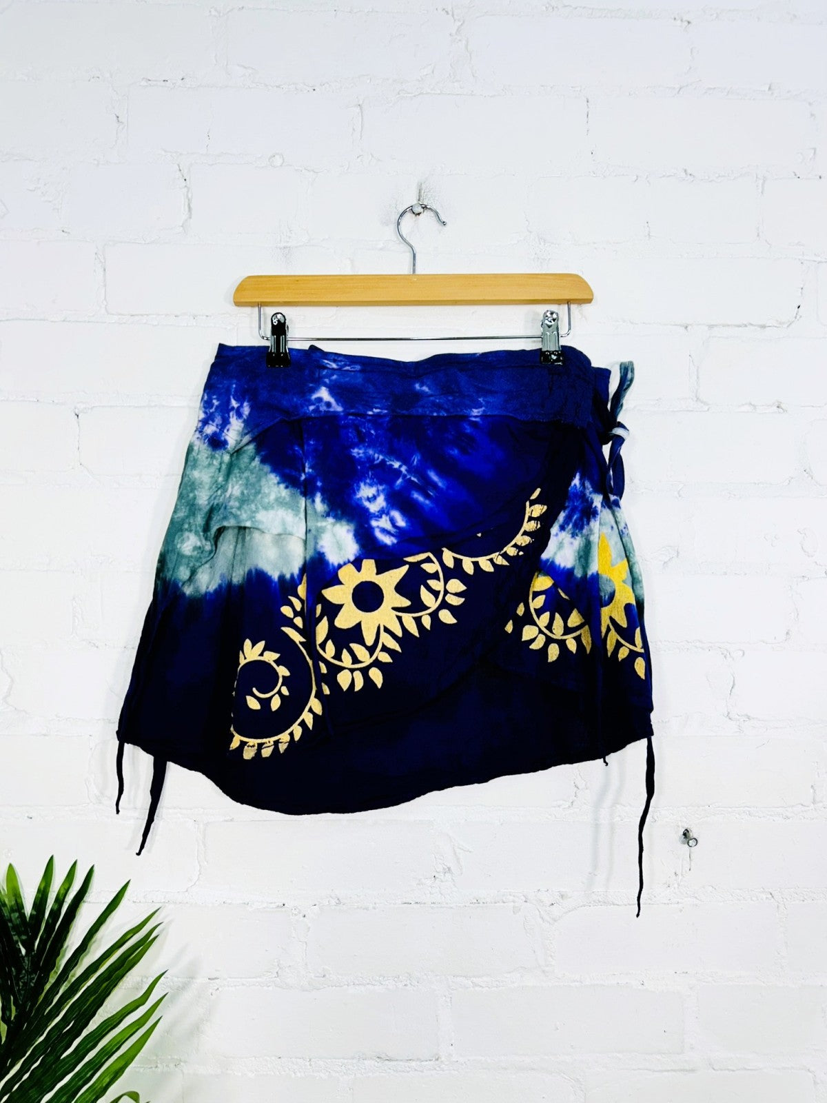 Tie Dye Short Wrap Skirt