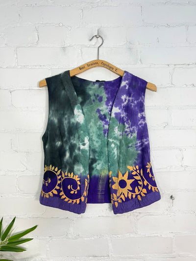 Tie Dye Open Waistcoat